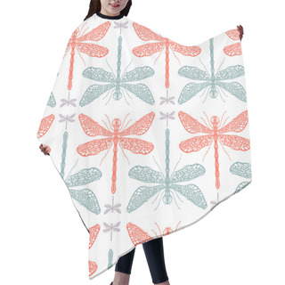 Personality  Dragonflies Pattern Background Hair Cutting Cape
