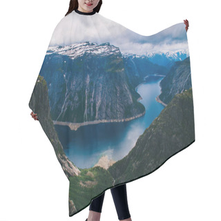 Personality  Lake And Mountains In Norway Hair Cutting Cape