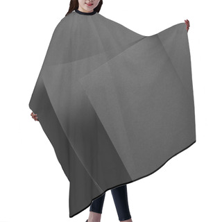 Personality  Close-up View Of Grey Paper Sheet And Dark Background Hair Cutting Cape