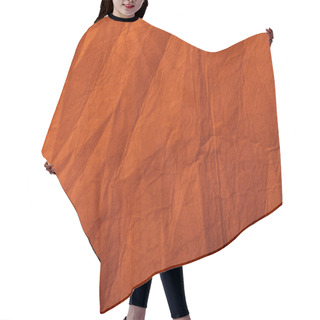 Personality  Orange Textured Crumpled Page With Copy Space Hair Cutting Cape