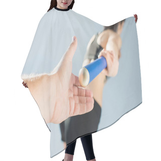 Personality  Young Sportswoman Running Hair Cutting Cape