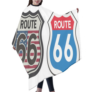 Personality  Route 66 Vintage Metal Sign Hair Cutting Cape