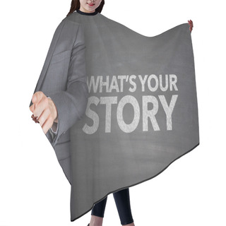 Personality  Whats Your Story On Blackboard Hair Cutting Cape