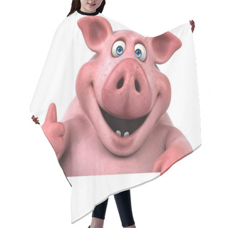 Personality   Cartoon Character Holding Banner Hair Cutting Cape