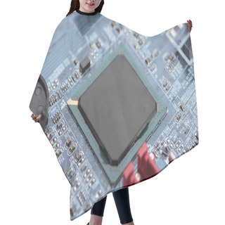 Personality  Closeup View Of Electronic System Board Hair Cutting Cape