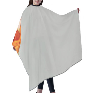 Personality  Cropped View Of Hand Of Non-binary Person Holding LGBT Flag On Grey Backdrop, Banner With Copy Space Hair Cutting Cape