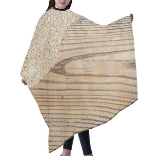 Personality  Wood And Sand Background Hair Cutting Cape