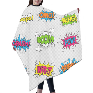 Personality  Vector Sound Cartoon Effects Hair Cutting Cape