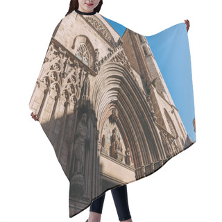 Personality  Low Angle View Of Temple Expiatori Del Sagrat, Barcelona, Spain Hair Cutting Cape