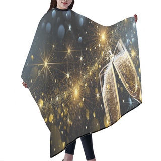 Personality  New Year Fireworks And Champagne Hair Cutting Cape