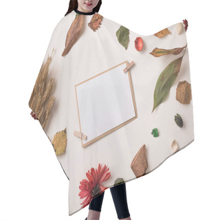Personality  Set Of Autumn Dry Plants And Invitation Paper Card Hair Cutting Cape