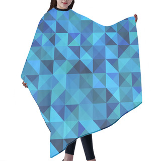 Personality  Blue Seamless Triangle Abstract Pattern. Hair Cutting Cape