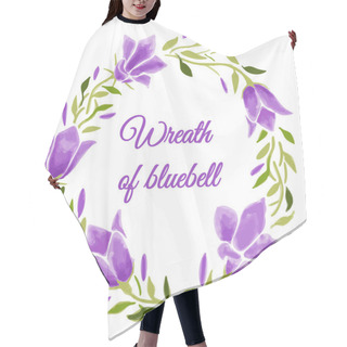 Personality  Wreath Of Bluebel In Circle Hair Cutting Cape