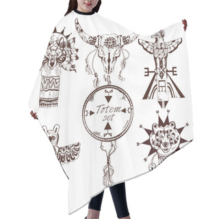 Personality  Ethnic American Totems Set Hair Cutting Cape