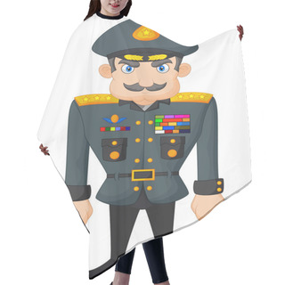 Personality  Cartoon Military General Hair Cutting Cape