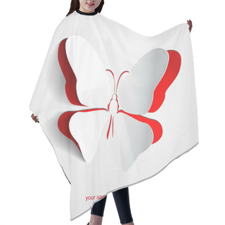 Personality  Greeting Card With Paper Butterfly Hair Cutting Cape