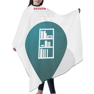 Personality  Bookshelf Flat Icon Hair Cutting Cape