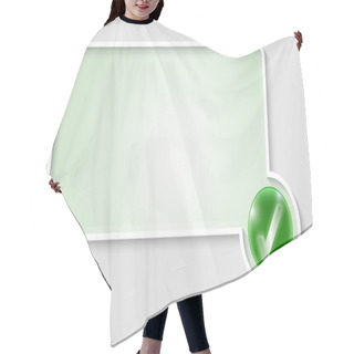 Personality  Green Text Frame With Check Box Hair Cutting Cape