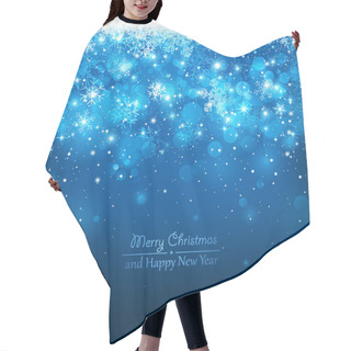 Personality  Christmas Blue Background Hair Cutting Cape