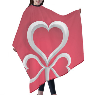 Personality  Vector Background With Hearts. Hair Cutting Cape