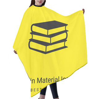 Personality  Books Stack Of Three Minimal Bright Yellow Material Icon Hair Cutting Cape