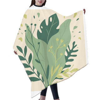 Personality  Shrubs With Leaves And Flowers In Bloom, Blossom In Spring. Seasonal Bushes With Lush Greenery. Gardening Or Decoration, Florist Shop Assortment Or Decor. Houseplant Bouquet, Vector In Flat Style Hair Cutting Cape