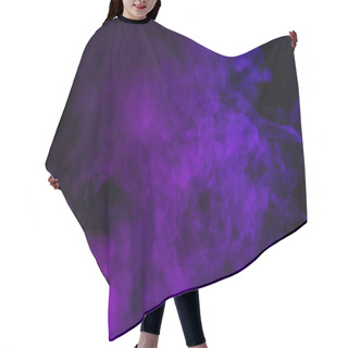 Personality  Creative Black Background With Purple Smoke   Hair Cutting Cape