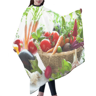 Personality  Assorted Vegetables Hair Cutting Cape