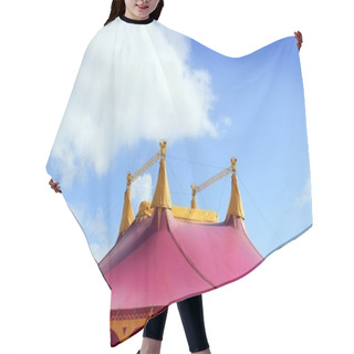 Personality  Circus Tent Red Pink Color Four Towers Hair Cutting Cape