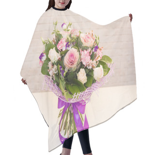 Personality  Bouquets Of Varios Flowers Hair Cutting Cape