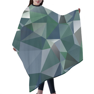 Personality  Abstract Stained Glass In Green, Blue And Grey Hair Cutting Cape