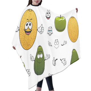 Personality  Happy Melon, Avocado And Apple Fruits Hair Cutting Cape