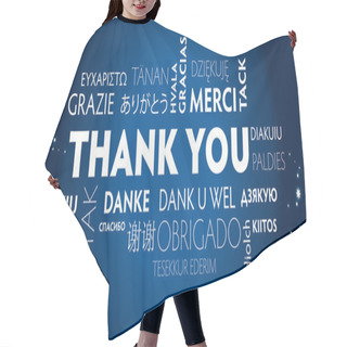 Personality  Thank You Blue Hair Cutting Cape
