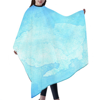 Personality  Blue Abstract Watercolor Macro Texture Background Hair Cutting Cape