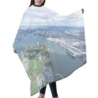Personality  Aerial View Of Atlantic Ocean And New York City, Usa Hair Cutting Cape
