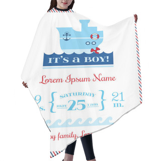 Personality  Baby Arrival Nautical Cards - For Design And Scrapbook Hair Cutting Cape