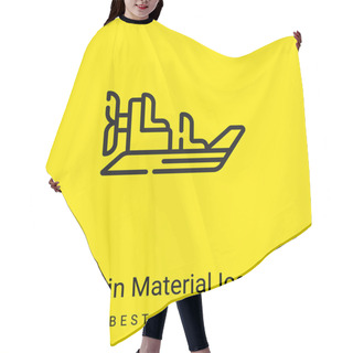 Personality  Boat Minimal Bright Yellow Material Icon Hair Cutting Cape