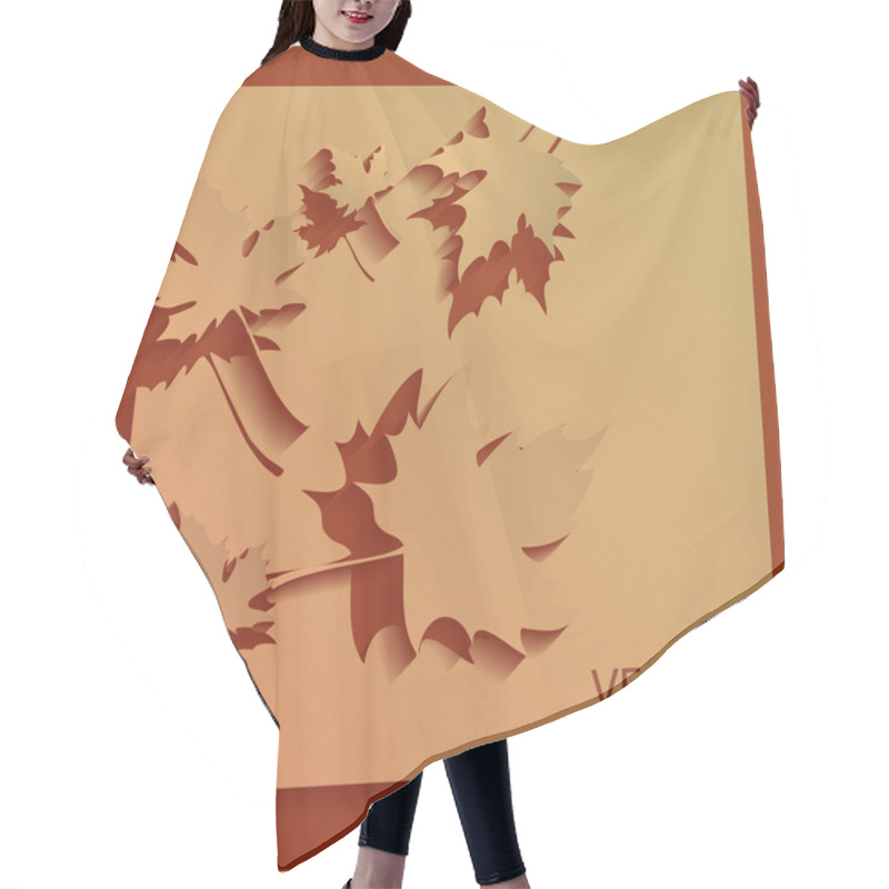 Personality  Vector Autumn Background Vector Illustration  Hair Cutting Cape