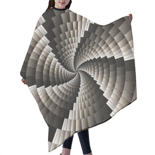 Personality  Abstract Background With Spiral Hair Cutting Cape