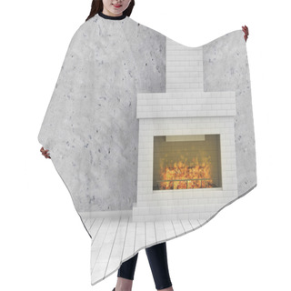 Personality  Burning Fireplace Hair Cutting Cape