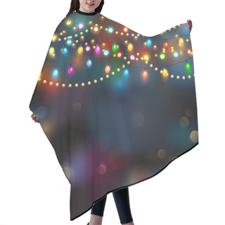 Personality  Christmas Lights Background Hair Cutting Cape