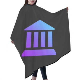 Personality  Bank Blue Gradient Vector Icon Hair Cutting Cape