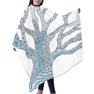 Personality  Tree With  Zentangle Pattern Hair Cutting Cape