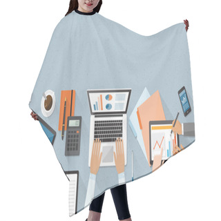 Personality  Business Team Working Hair Cutting Cape