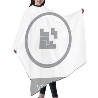 Personality  Tetris Game Icon. Hair Cutting Cape