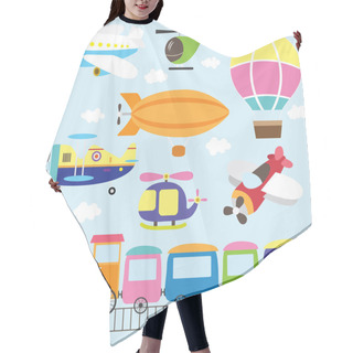 Personality  Cute Vehicles Set Hair Cutting Cape