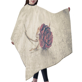 Personality  Dried Red Rose Hair Cutting Cape