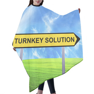 Personality  Conceptual Arrow Sign Against Beautiful Landscape With Text - TU Hair Cutting Cape