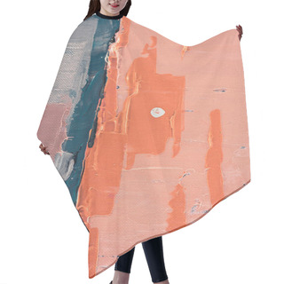 Personality  Orange Brush Strokes On Abstract Artistic Background  Hair Cutting Cape