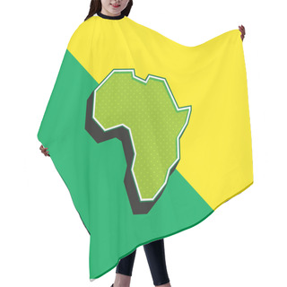 Personality  Africa Green And Yellow Modern 3d Vector Icon Logo Hair Cutting Cape
